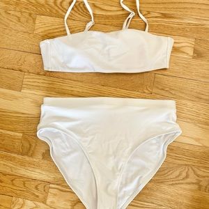White High Waisted Bikini